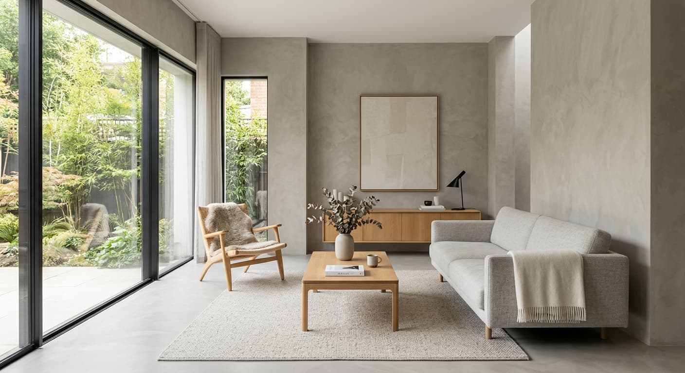 Microcement architectural floor finish